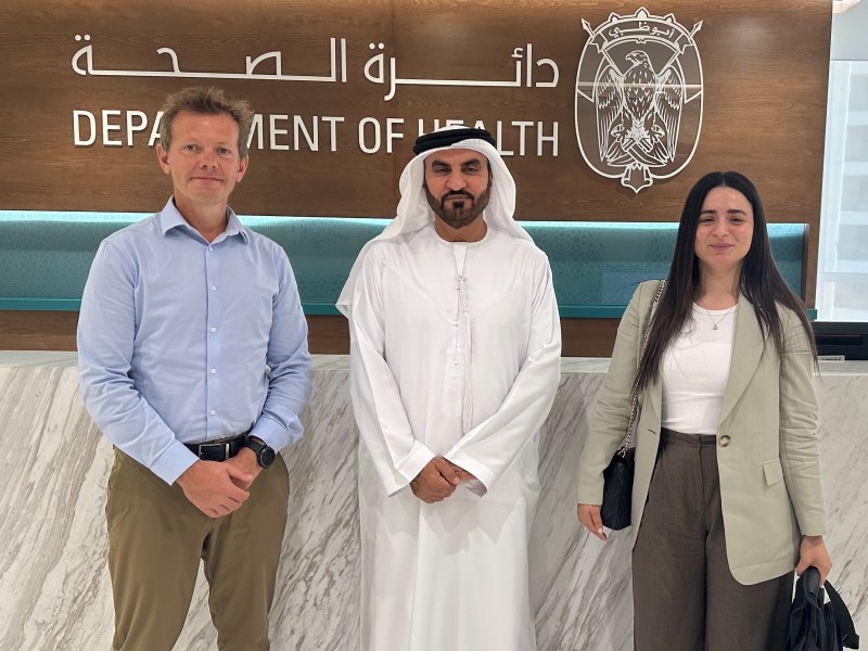 Clinicology team meeting the UAE Department of Health